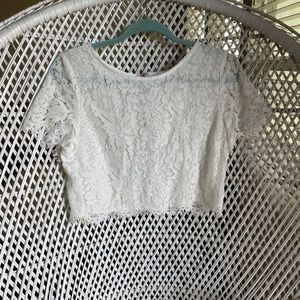 Morning Lavender Ellie short sleeve lace top